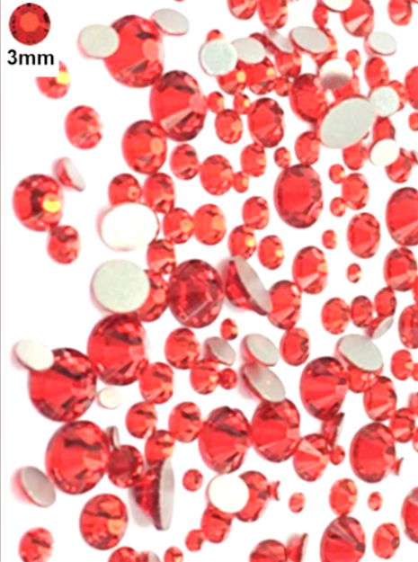 Coral Swarovski Rhinestones - 3 mm